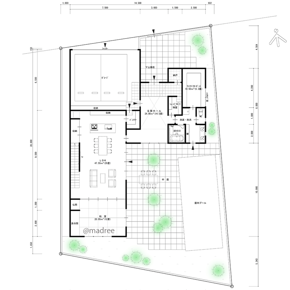 プール付きテラスで過ごす開放感、日常を充実させる別荘感あふれる家
