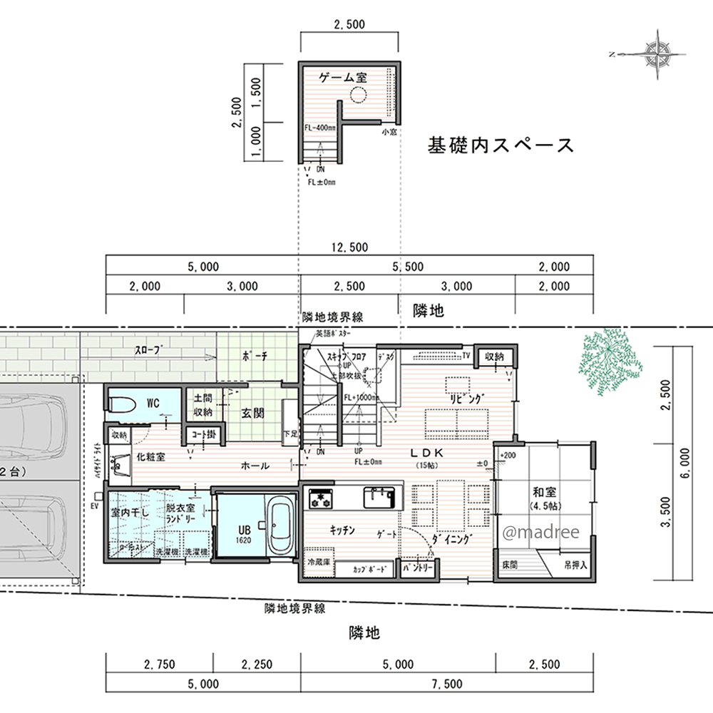 すっきりリビングを保つ帰宅後動線で、3世代が悠然と過ごせる二世帯住宅