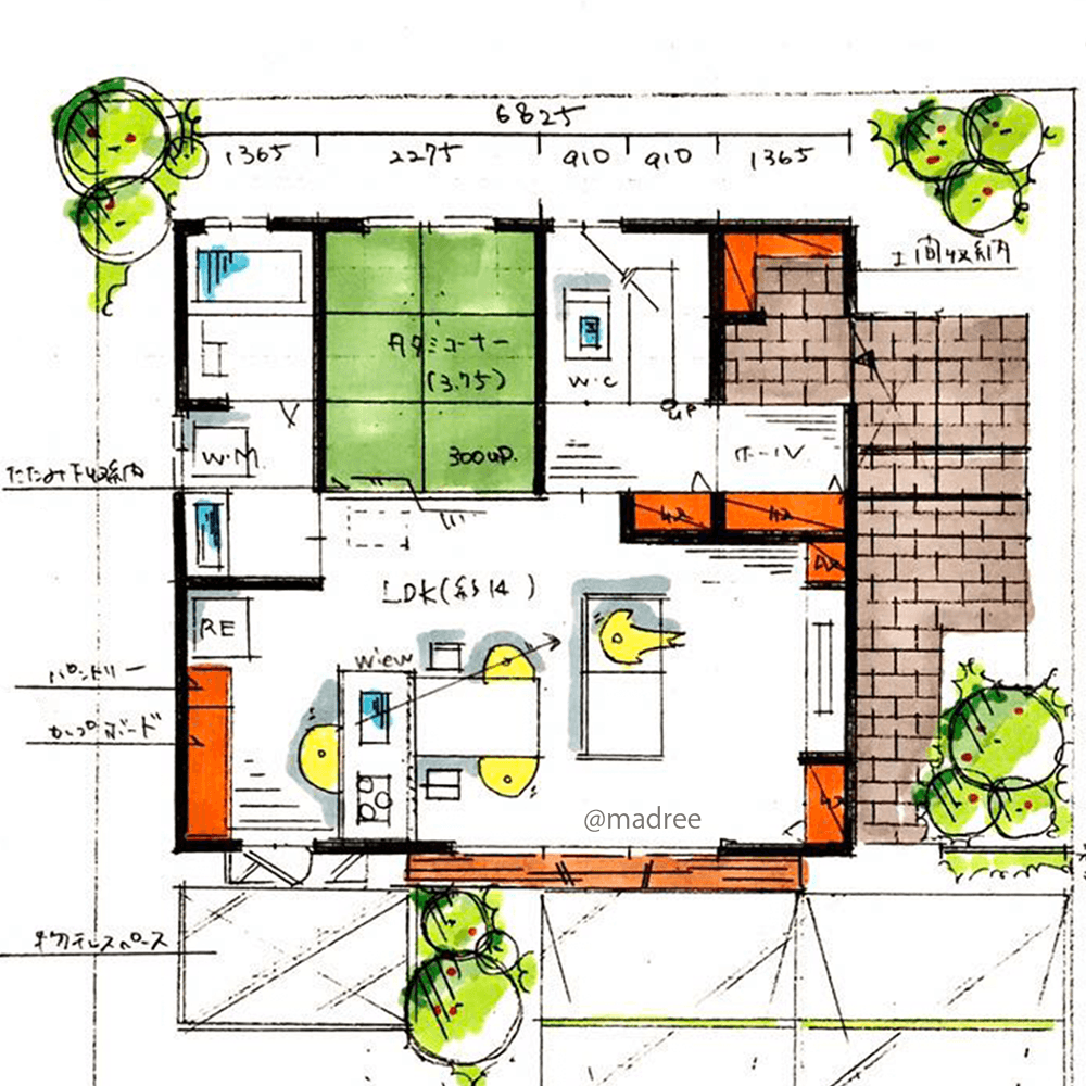 最短ルートでササっと家事、キッチンから無駄なく動線繋がる家