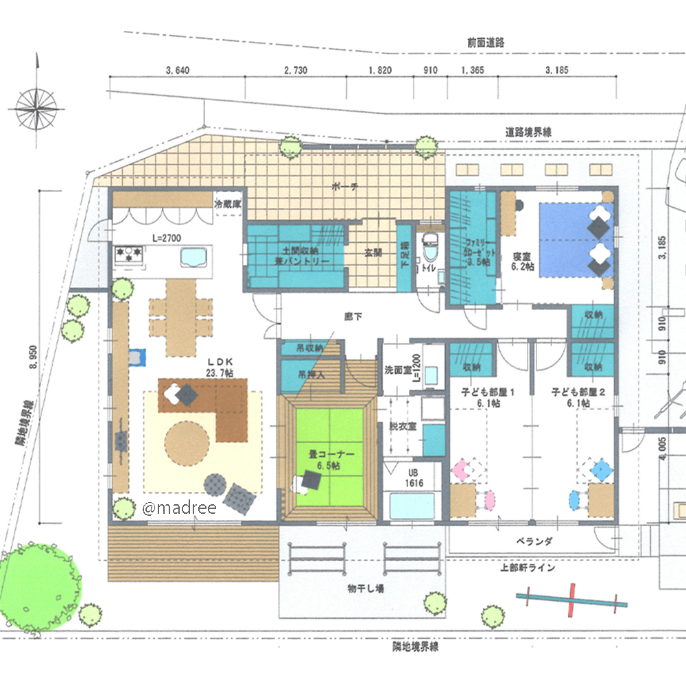 シンプルでベージュ映えるスマイルホーム