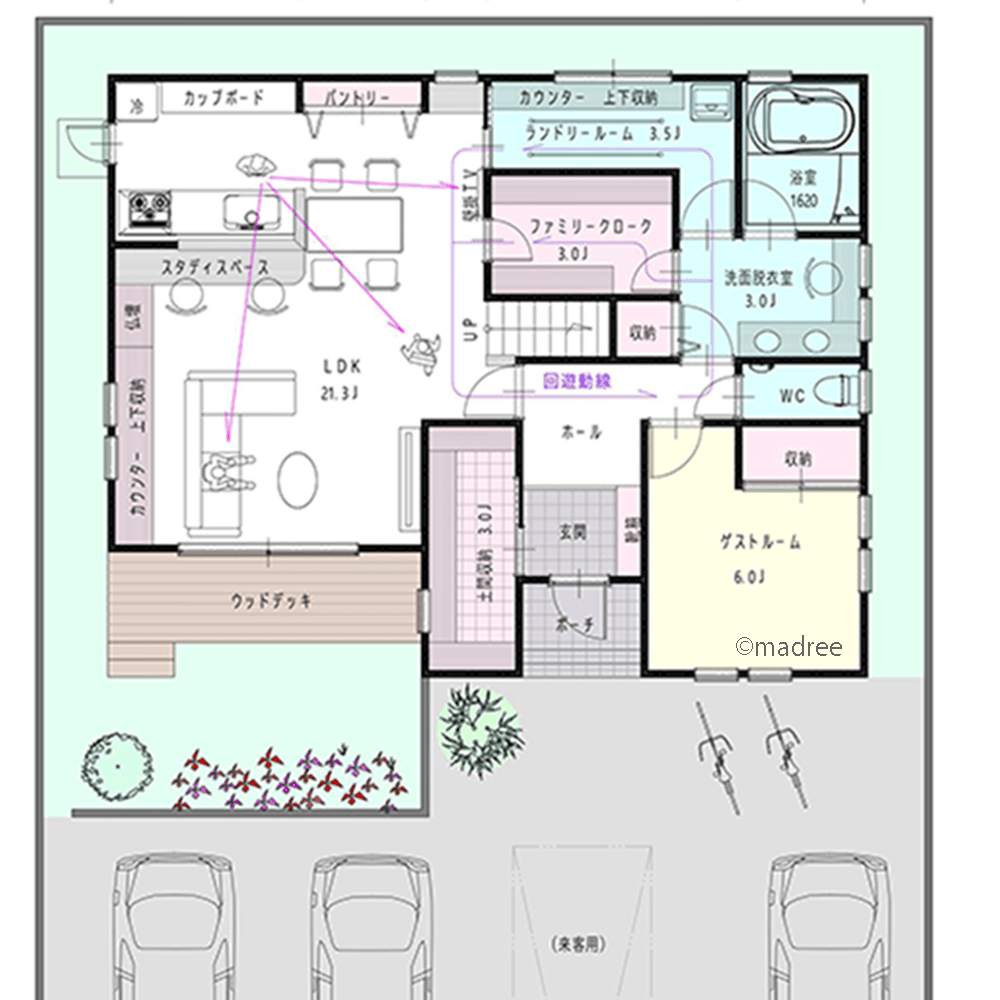 ファミクロまわりのぐるぐる家事動線と、帰宅後ルーティンでスッキリ整う家