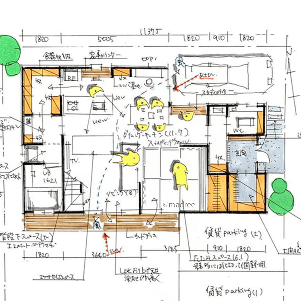 朝陽を感じる気持ち良いキッチンから、無駄のない回遊動線で家事を効率良くこなす家
