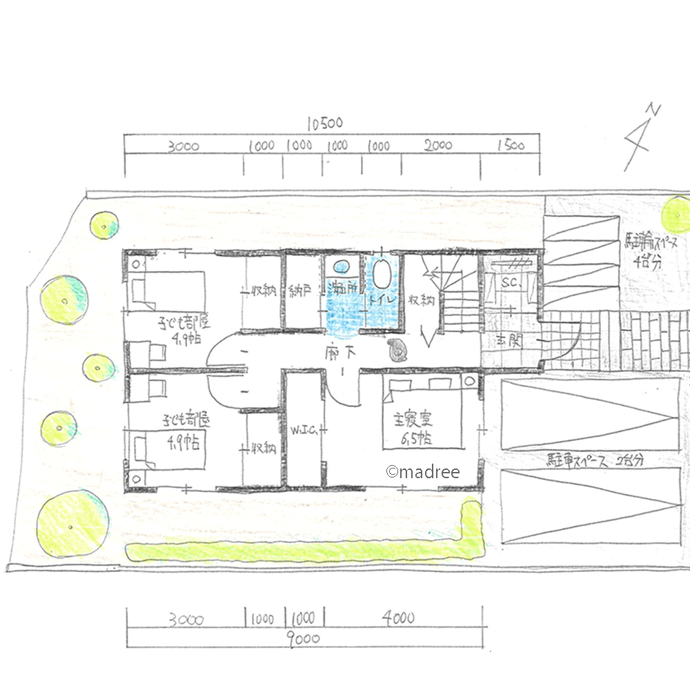 たっぷり収納で空間も心もスッキリ、家族が集まる明るい2階リビングの家