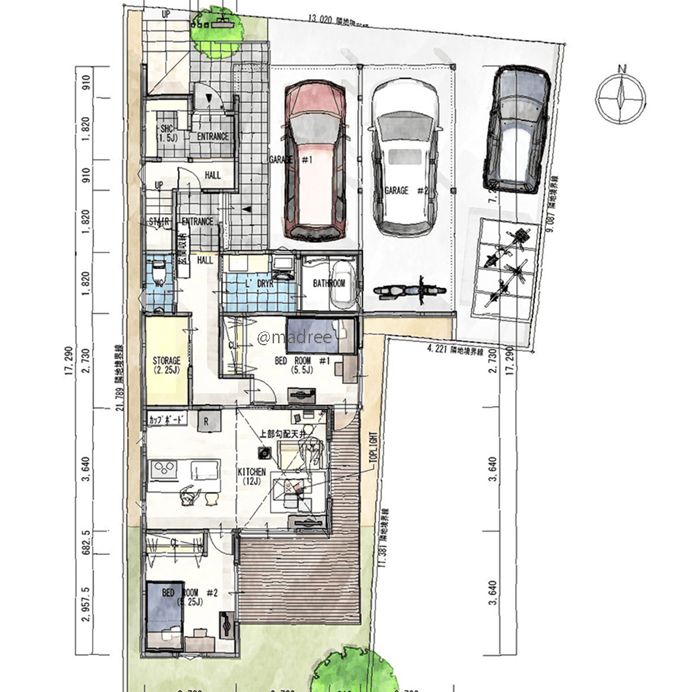 アウトドアリビングで家族の絆深まる、生活音に配慮した心地よい二帯住宅