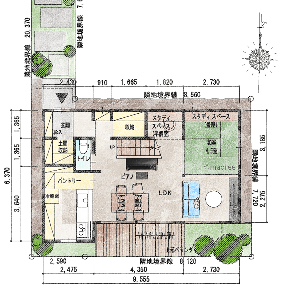 今日の気分で出勤場所を選択できる、ON/OFF両方で心地よく過ごせる居場所のある家
