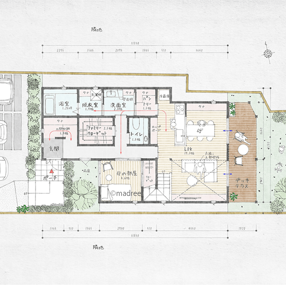 お互いにストレスを溜めない、パーソナルな時間を大切にできる二世帯住宅