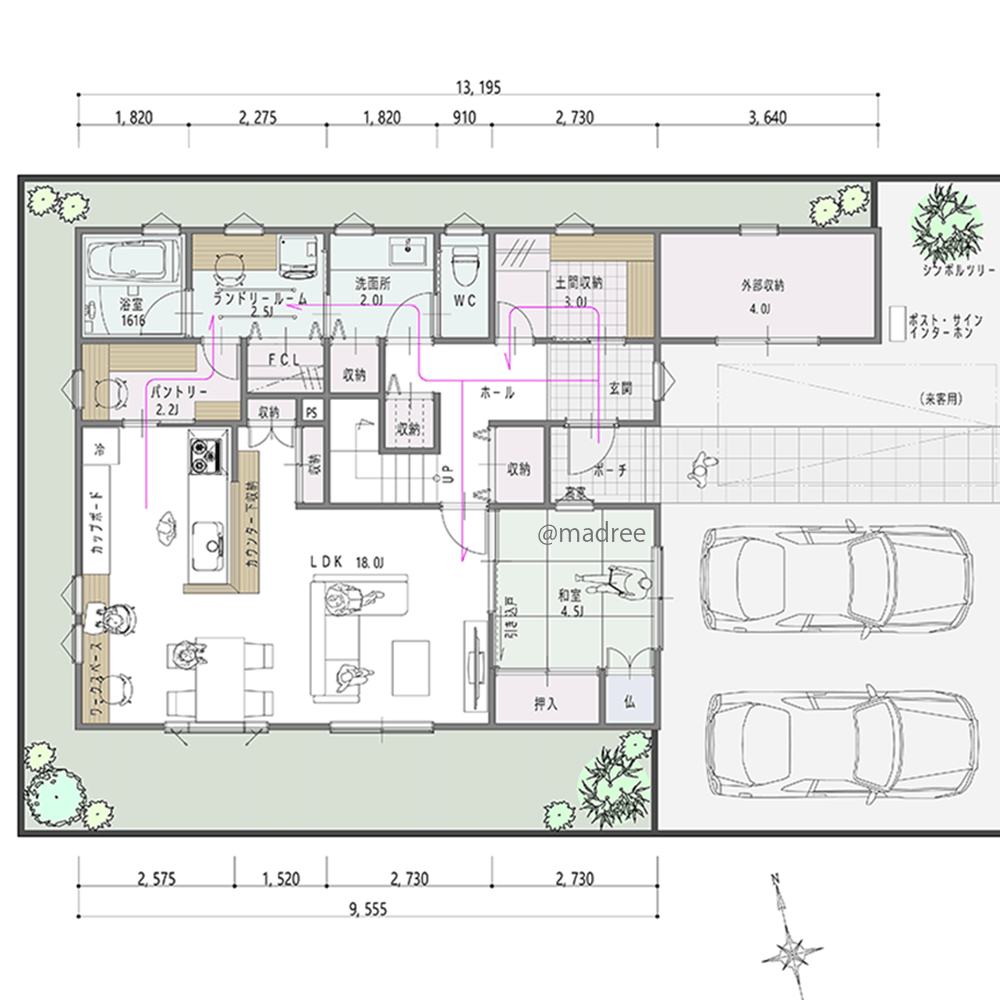 安心の収納量で綺麗を保つ、生活動線に沿った隠せる居場所のある家
