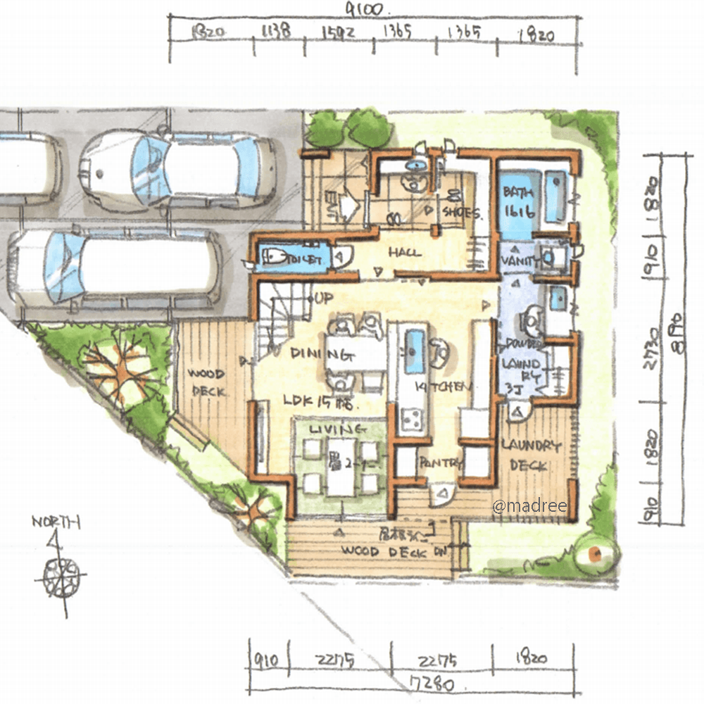 自然と身に付く清潔習慣、玄関洗面台で帰宅後すぐに手洗いできる家