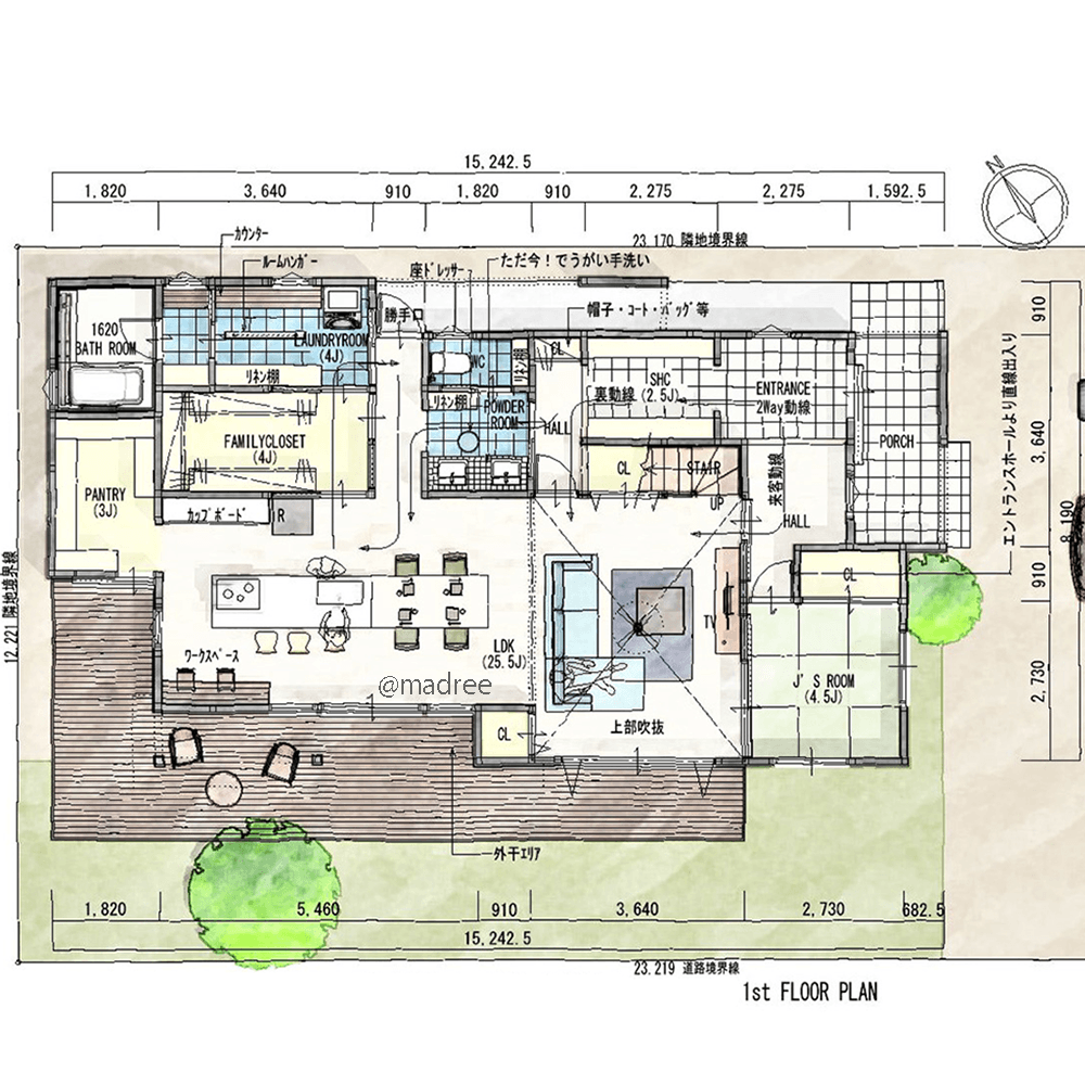 光と風と緑をたっぷり感じる、人が集まるおもてなし上手の家