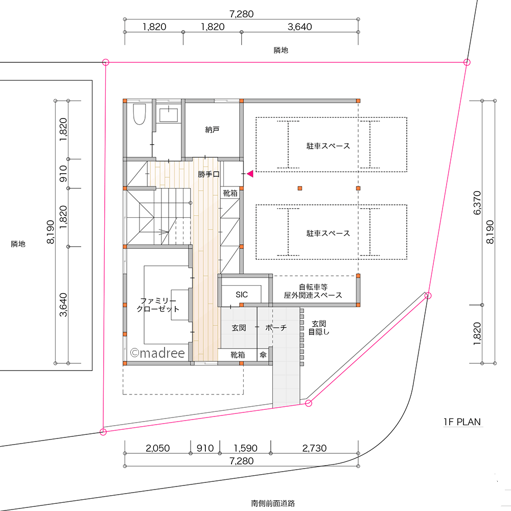 親子の時間をたくさん共有し、空間でオンオフ切替える4階建ての家
