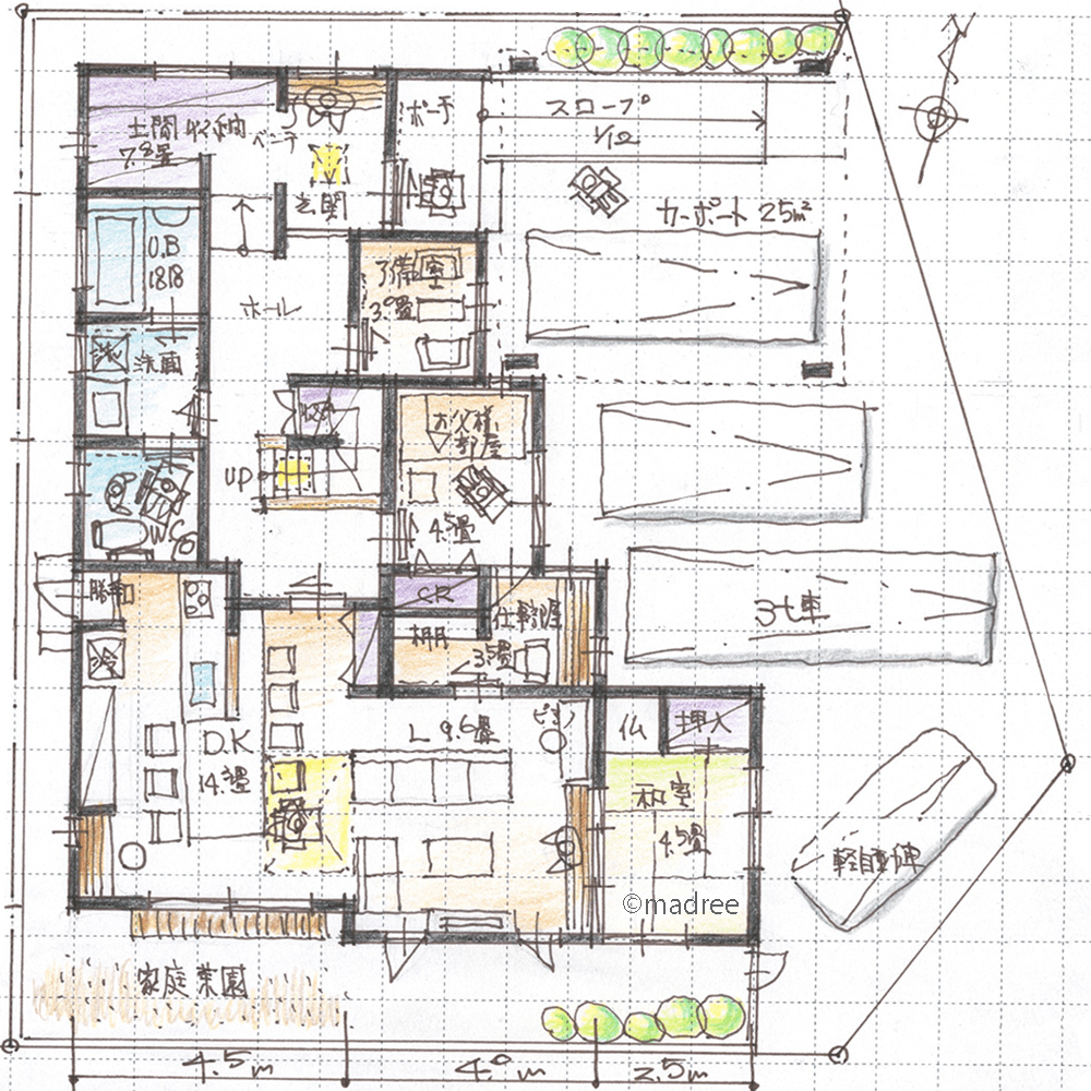 介護しやすいゆとりある空間、程良きプライベート保つ二世帯住宅