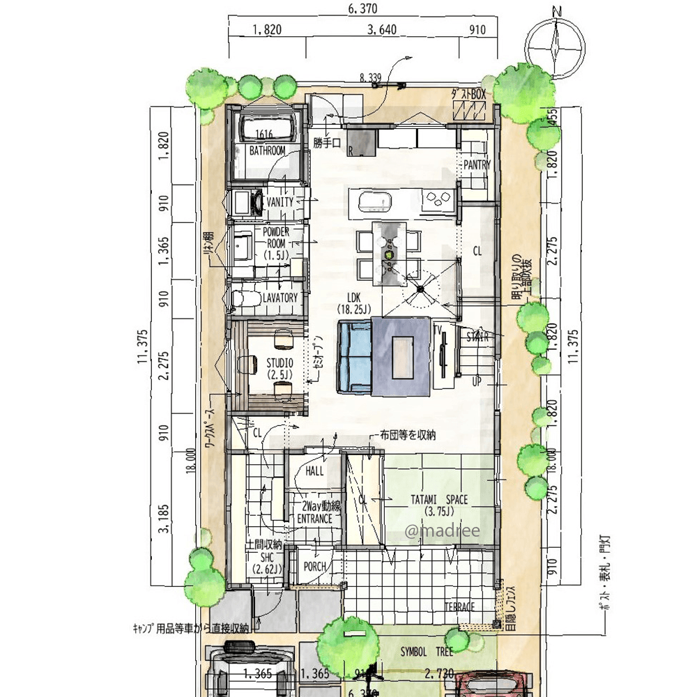 景観活かした広々バルコニーで、プライベートアウトドア充実の家