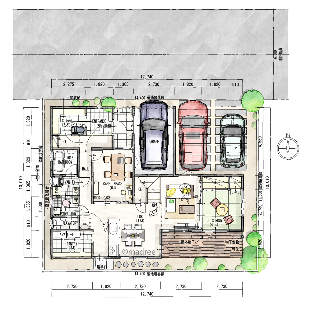 大収納ですっきり片付く、おうちカフェで特別な時間味わう家