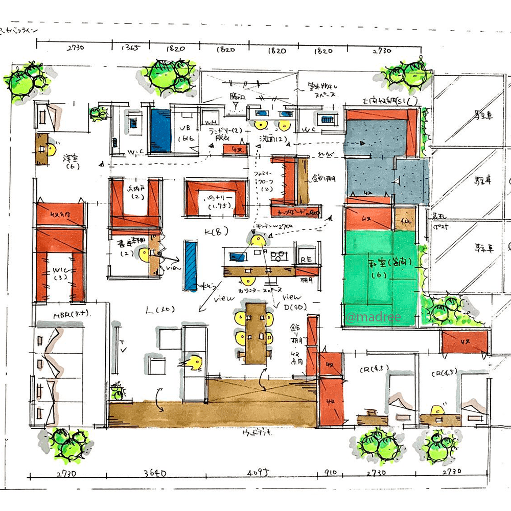 家族がLDKに集まりたくなる、ゆったり空間で介護もしやすい同居予定の平屋二世帯住宅