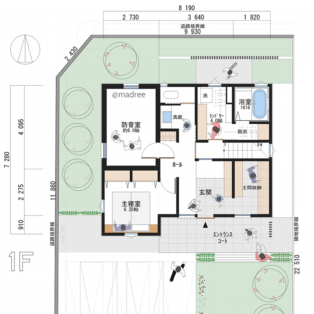 緑豊かな空間で至福の時を過ごす、趣味も生活の一部に取り込む2階リビングの家