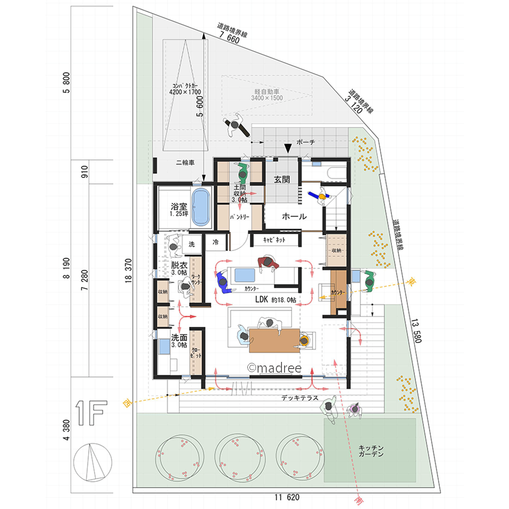 ワンルームの2階をフレキシブルに活用、家族の成長と共に部屋を変化させる家