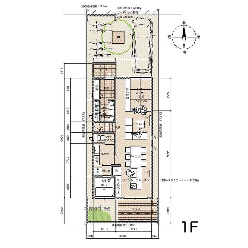 自然光が心地よいサンルームで、のびのび家族時間を過ごす家