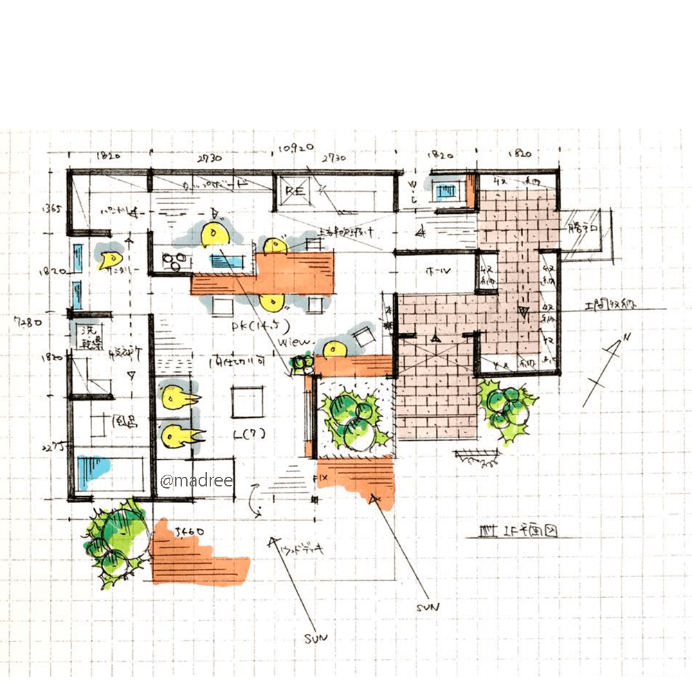 好きな時に好きな場所で、選べるワークスペースで家時間過ごす家