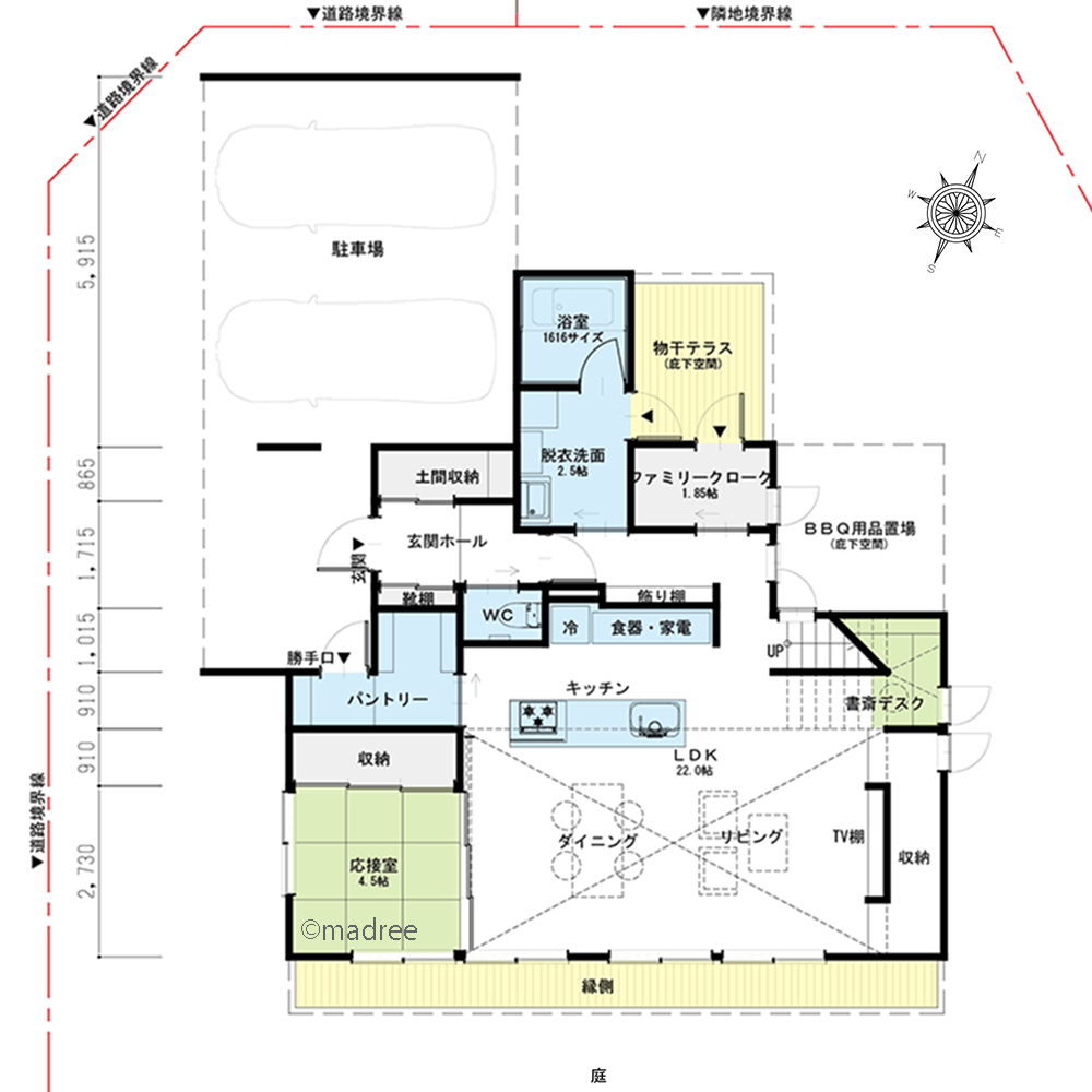 テレビ裏収納でリビングのごちゃつき解消、視線気にせずアウトドア満喫できる広庭の家