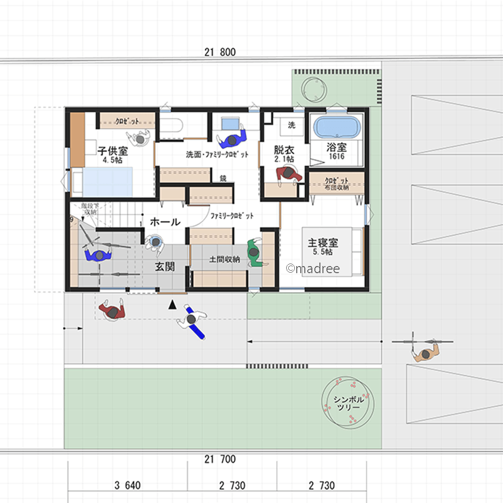多趣味を叶える壁面収納と、眺望を臨む家族のフリースペースのある家