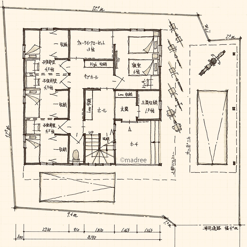 2階LDKからL字で繋がる、回遊インナーバルコニーで週末の家族時間を満喫できる家