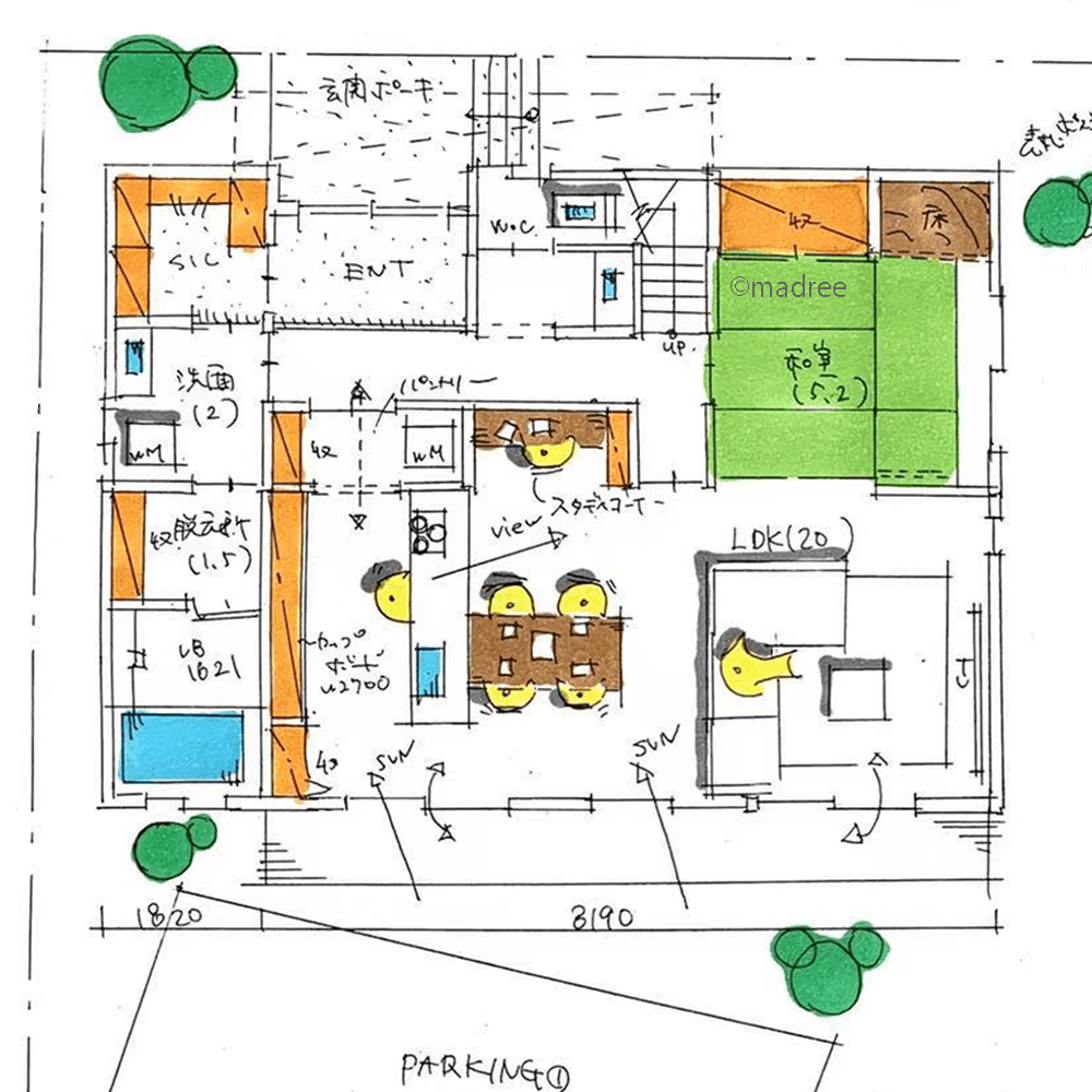 3WAY玄関で各所にサクサク動ける、身も心もスッキリ整う片付け上手の帰宅動線の家