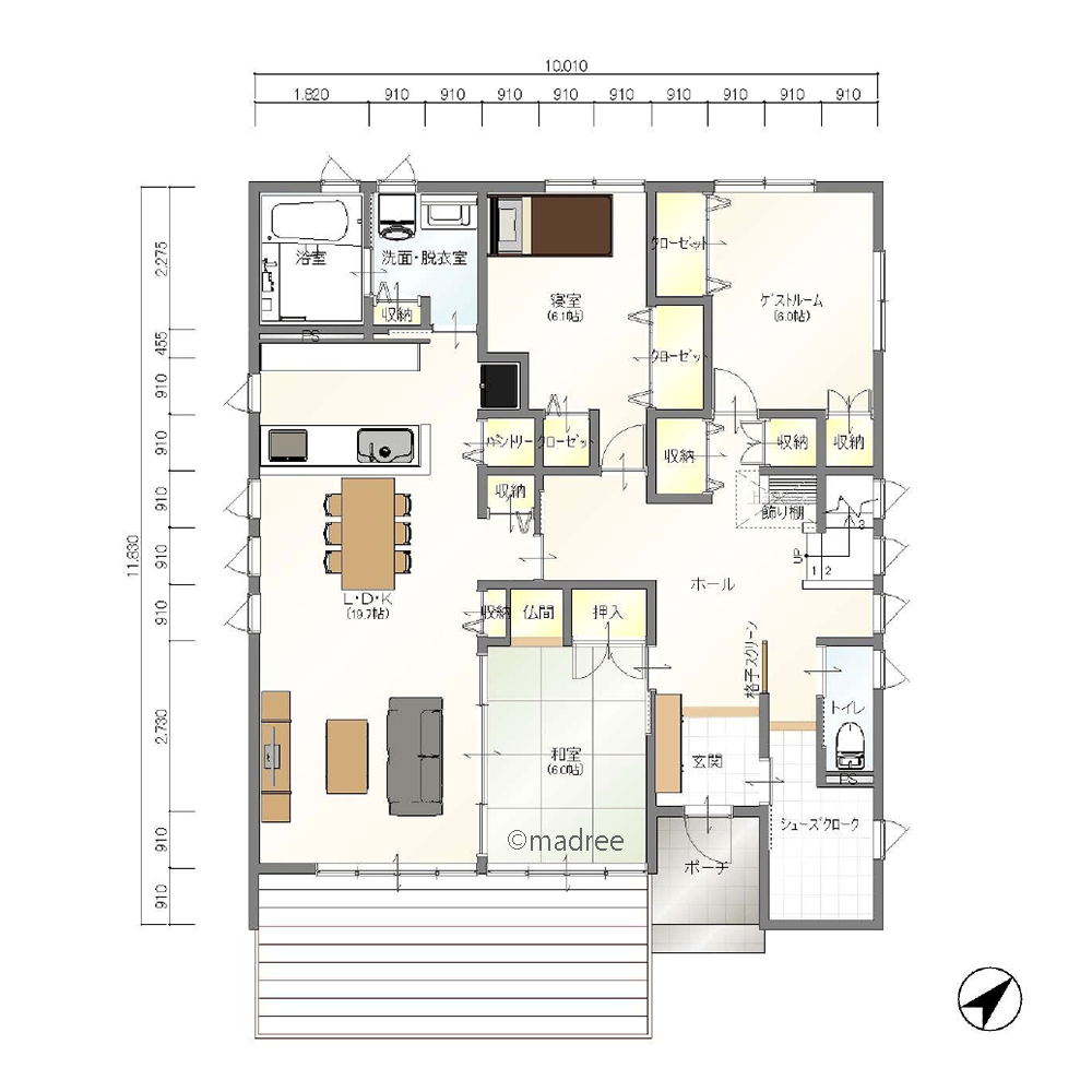 生活は別でもお互いが安心できる距離感、玄関のみ共有で過ごす二世帯住宅