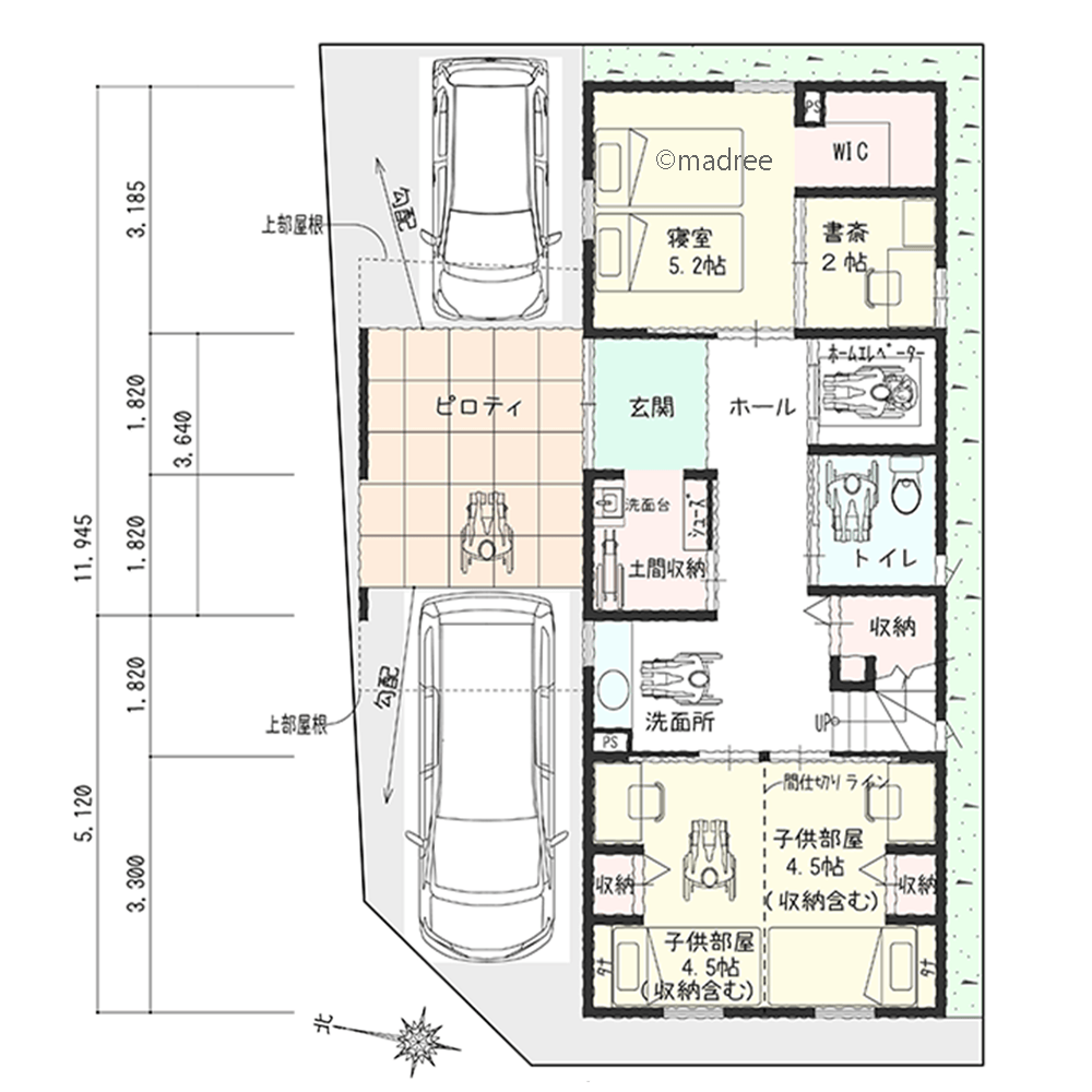 ゆったり廊下で伸びやかに過ごす、家族みんなに優しいバリアフリーの家