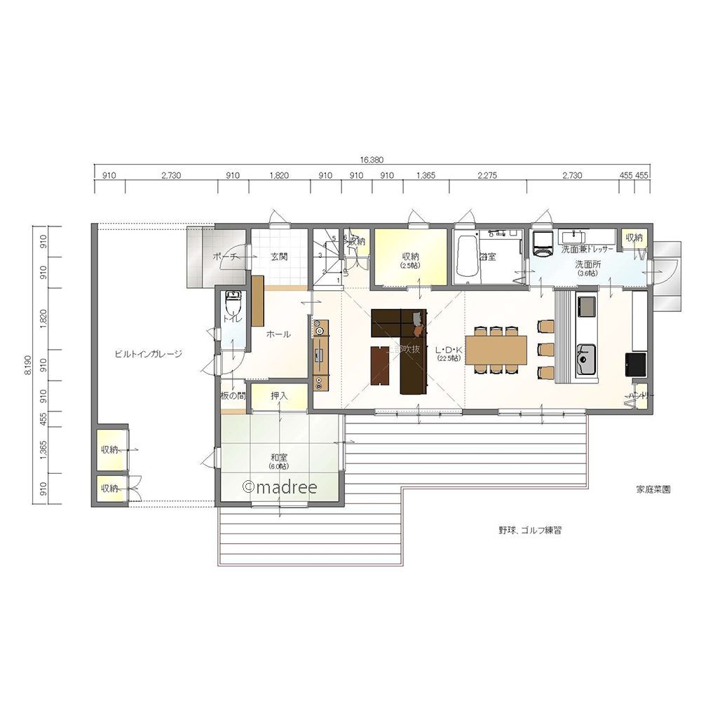 屋内外で自分時間を満喫、家族の生活リズムを気にせず趣味を楽しめる家