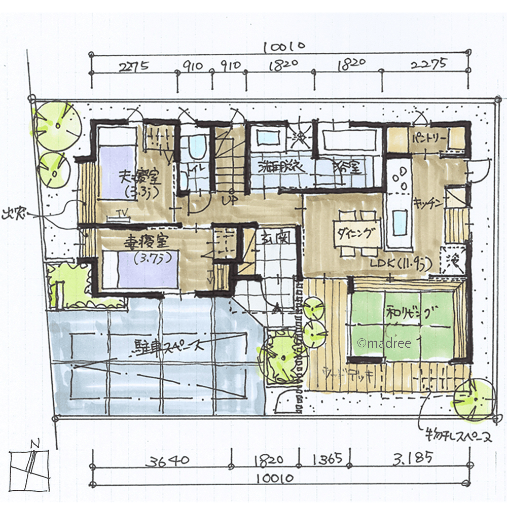 シニア世代が老後も快適に過ごせる、動線がコンパクトな平家風暮らしの家