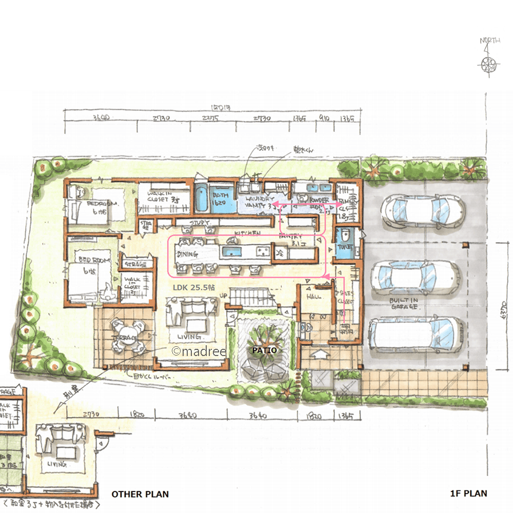 回遊動線で家事時間を短縮！開放的な自分時間を過ごせる平屋風暮らしの家