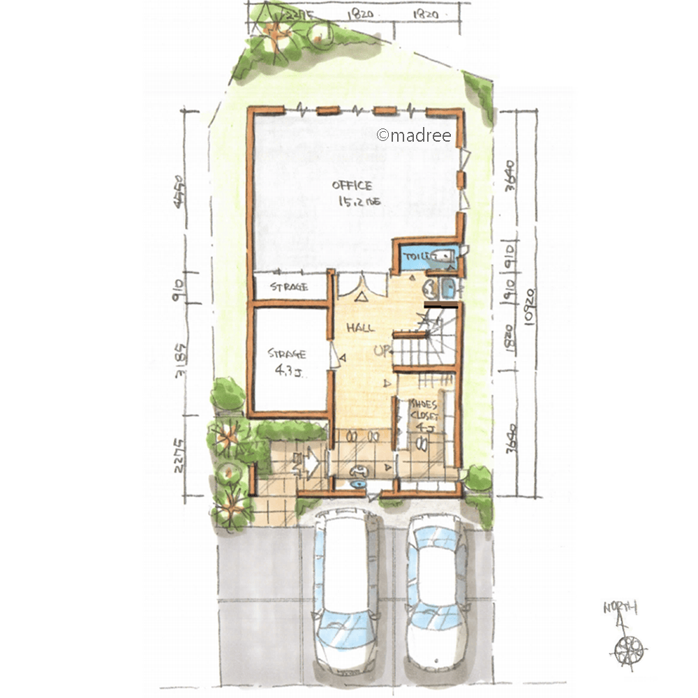 子育てしながら別階で在宅ワーク、気持ちにメリハリのでる事務所併設の家